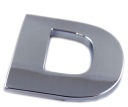 ZNAK PÍSMENO CHROMOVÉ PÍSMENO D D VEĽKÉ 5,6CM W6O05