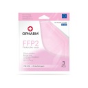 FFP2 OPHARM Ochranná maska ​​3 ks - PASTEL RUŽOVÁ