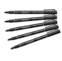 5x Fóliový popisovač CD popisovač Fineliner F 0,6 mm Čierny