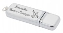 Kožený USB flash disk 512 MB s gravírovaním pre KRST.