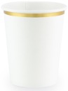 Biele papierové poháre Złoty Brzeg Birthday Communion Krst 260ml 6 ks.