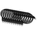 Alantec Patchcord UTP cat 5e 0,25m čierny 10 kusov