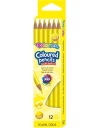 Trojuholníkové ceruzkové pastelky, 12 ks, Colorino Yellow