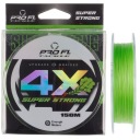 Šnúra pletená 0,12 mm 4X Super Strong FLUO zelená 150 m zubáč