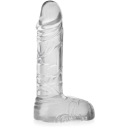 UMELÝ PENIS SO SEMENNÍKMI MALÝ GÉLOVÝ DILDO 11 cm