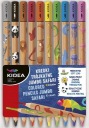 Jumbo Safari trojhranné pastelky 10 farieb KIDEA