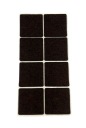 Samolepiace plstené podložky hnedé 38x38mm x8