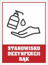 Nálepka STANICA DEZINFEKCIE RÚK 15x20 cm