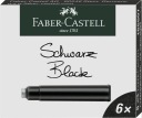 KRÁTKE ČIERNE NÁPLNE 6KS FABER CASTELL