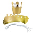Narodeninové papierové narodeninové čiapky Gold CROWN