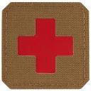 Nášivka na suchý zips MEDIC CROSS LASER CUT M-TAC Medyka Cross Multicam - červená