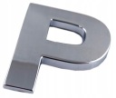 H9E49 ZNAK PÍSMENO CHROMOVÉ PÍSMENO P p VEĽKÉ 5,6 cm