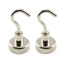 NEODYMIUM E20 MAGNETICKÝ DRŽIAK S HÁČKOM 2 KS
