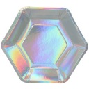 PAPIEROVÉ TANIERE HOLOGRAFICKÉ STRIEBORNÉ 23CM 6x