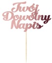 Topper Your Any Inscription Name Cake Rose Gold