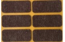 PLSTENÉ PODLOŽKY na stoličky, nábytok, stoly, HNEDÉ, samolepiace, 25 mm x 60 mm