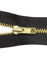 Zips, kovový zips, zips #4, zlatý, 70 cm