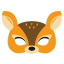 SUPER maska ​​jeleňa z plsti Deer 910030