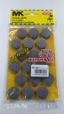 Šedé okrúhle plstené podložky 22 mm