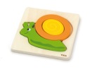 Prvé drevené puzzle bábätka - slimák Viga