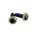 Bezpečnostné oči bezpečnostné upínacie oká pre maskotov 10mm žltozelené