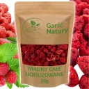 MALINY CELÉ SUŠENÉ MRAZOM 20g MALINY SUŠENÉ BEZ CUKRU 0,02 kg prírodné