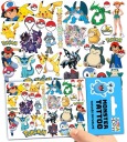 UMÝVAJÚCE DOČASNÉ TETOVANIE PRE DETI DETSKÉ POKEMONY ORIGINÁLNE DIZAJNY