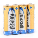 4 x alkalické batérie Maxell R6 LR6 AA nové