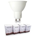 4x GU10 LED ŽIAROVKA 6W 520lm 3000K TEPLÁ BIELA ​​VÝKONNÁ NEBLIKAJÚCA =40W