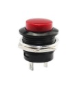 Monostabilné spínacie tlačidlo 3A 250V okrúhle chvíľkové červené 13mm