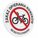Nálepka - Zákaz nakláňania bicyklov - 10x10