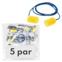 Zátkové chrániče sluchu 3M Ear Classic so šnúrkou, 5 párov