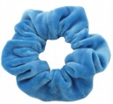 VELÚROVÁ SCRUNCHIE RUBA NA VLASY, MODRÁ