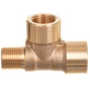 T-kus rozdeľovača vody, závit 3/8 M-F-F, mosadz