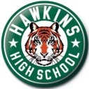STRANGER THINGS HAWKINS HIGH SCHOOL PIN 2.5