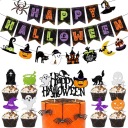 SET HAPPY HALLOWEEN GARLAND TOPPER SPIRIT SPIDER ŠATKA SET 11 ks.