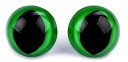 Oči pre hračky maskota 14 mm zelené - 1 pár