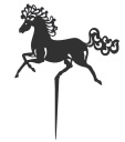Bežecký kôň Mare Topper Horse Decor Čierne plexisklo 10cm