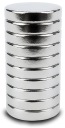 SILNÝ VALEC NEODYMIOVÝ MAGNET 10x2 mm, okrúhly, Sensei - 10 ks.