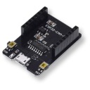 Zásuvka pre ESP32-CAM s micro USB a rozširujúcou doskou programátora CH340
