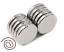 NEODYMIOVÝ MAGNET PLOCHÝ VALEC 10 x 2 mm SADA 10 ks