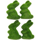 Veľkonočný ZAJÍČIK obrastený trávou Dekorácia ZAJÍCI flocked x4