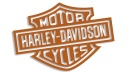 Vysekaná nálepka HARLEY DAVIDSON, hnedá