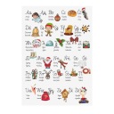 Vianočný vzdelávací plagát Adventná abeceda ABC