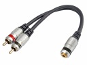Adaptér JACK 3,5/3P/zásuvka -2xRCA/CINCH/zástrčka 0,2m VITALCO