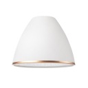 BIELE HRNÍČKOVÁ LAMPA S MEDENÝM PRÚŽKOM E27 13 cm