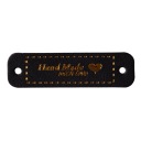 Etiketa z ekokože HANDMADE LOVE, čierna 1167