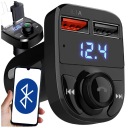 BLUETOOTH VYSIELAČ VOZIDLA FM + 3,1A NABÍJAČKA + SÚPRAVA TELEFÓNU
