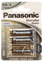 Alkalická batéria Panasonic AA R6 LR6 4 kusy