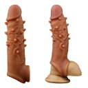 SILIKÓNOVÝ KRYT NA PENIS S ORIEŠKAMI NASADZOVAŤ NA SEMENNÍKY